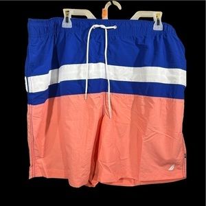 Nautica color blocked swim trunks